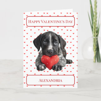 Personnalisez la carte Valentine Pointeur Allemand