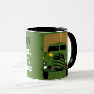 Personnalisez la tasse vintage de camion de