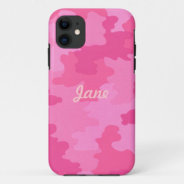 Personnalisez le Coque Camouflage rose chaud iPhon (Dos)