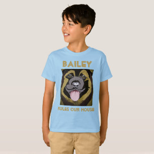 Personnalisez le nom du chien et le T-shirt photo