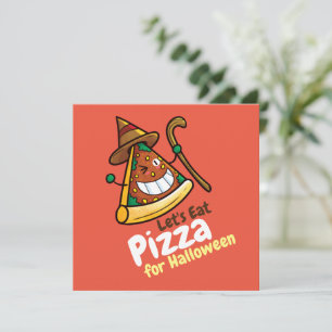Personnalisez mignon Mangeons Pizza Invitation
