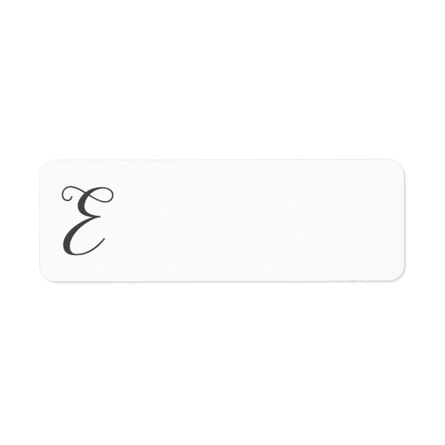 Personnalisez Monogram E Avec Votre Nom (Devant)
