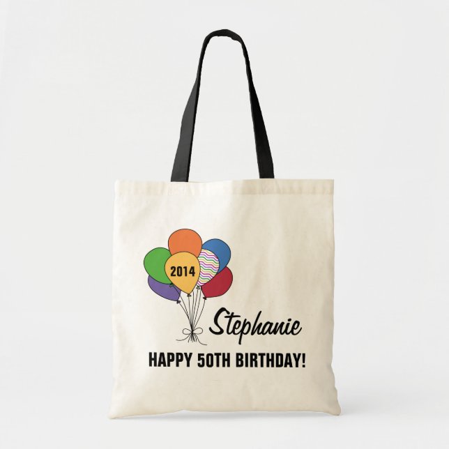 Personnalisez notre sac à ballon de 50e anniversai (Devant)