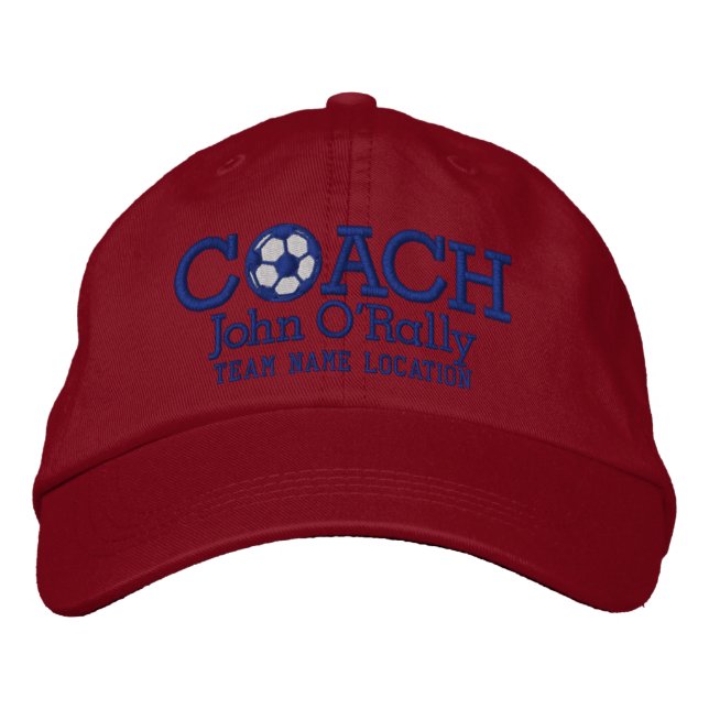 Personnalisez Soccer Coach Casquette Votre Nom Vot (Devant)