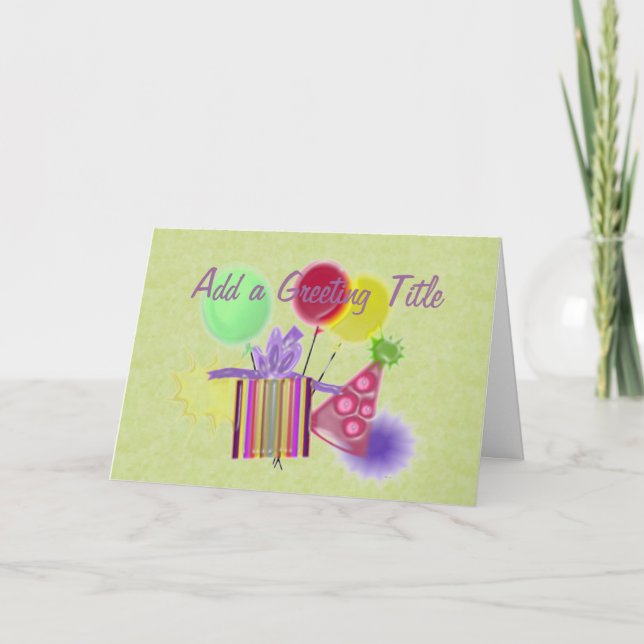 Personnalisez votre carte d'anniversaire (Devant)