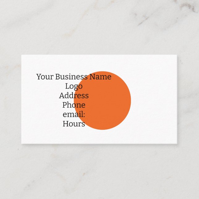 Personnalisez votre carte de visite Orange Orb (Devant)