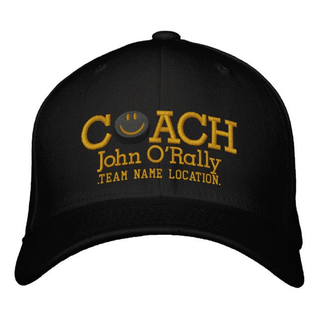 Personnalisez votre casquette d'entraîneur de hock (Devant)