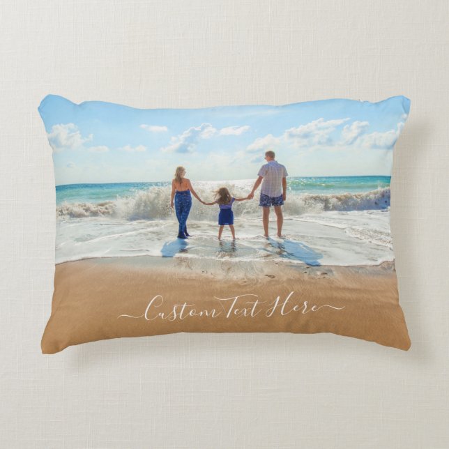 Personnalisez votre Coussin photo avec du texte (Devant)