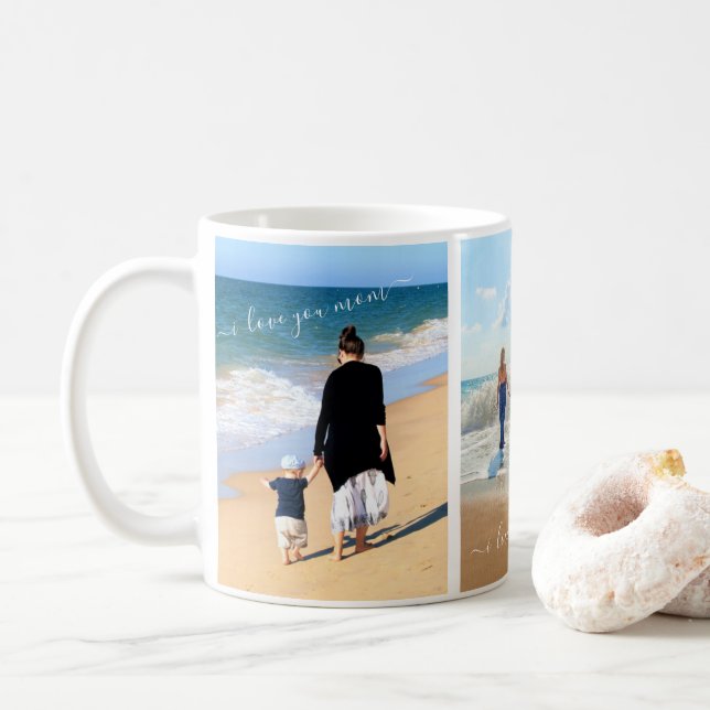 Personnalisez Votre Famille Photo Collage Café Mug (Avec donut)