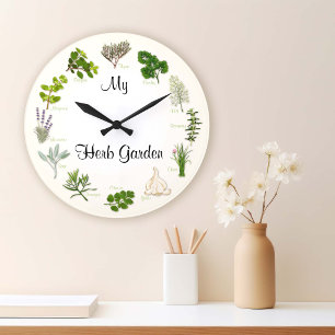 Personnalisez votre horloge ronde de jardin d'herb