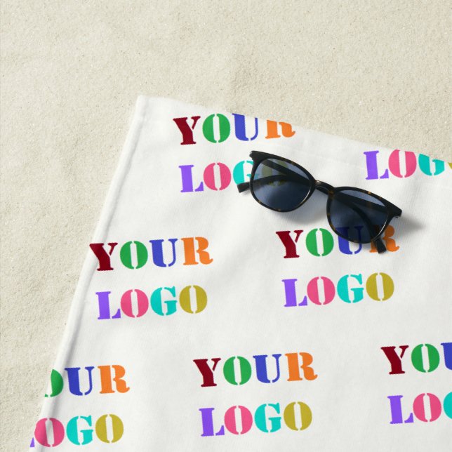 Personnalisez votre logo Photo Plage Serviette pro (En situation)