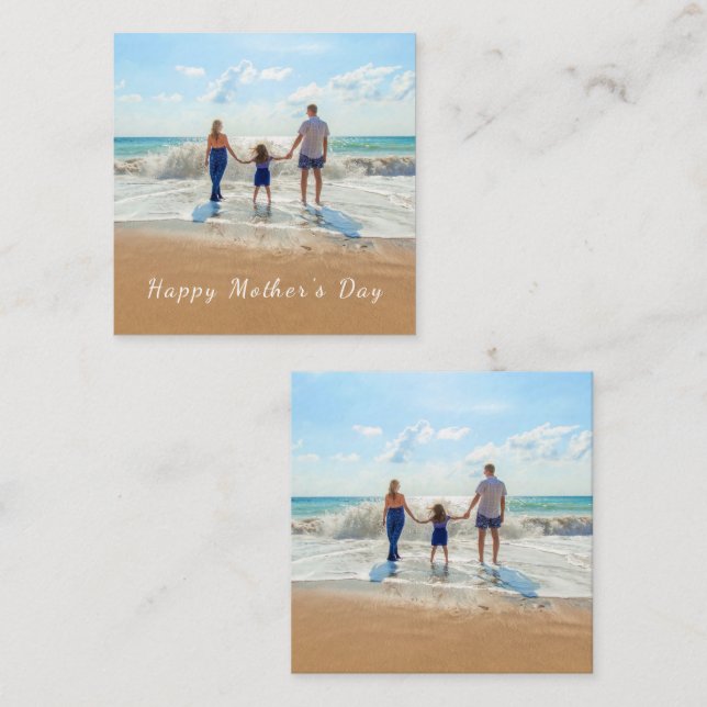 Personnalisez votre photo Carte de fête des mères  (Devant / Derrière)