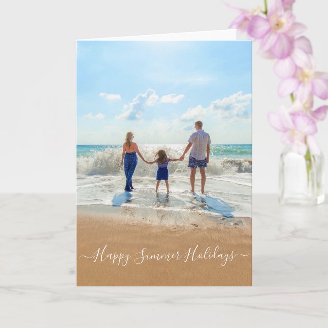 Personnalisez votre photo Carte de vacances d'été  (Orchidée)