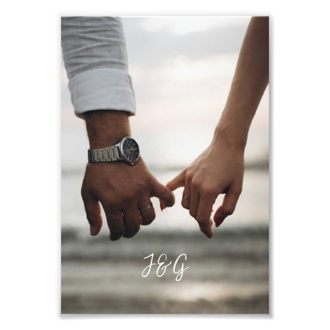 Personnalisez votre photo Couple et votre nom (Devant)