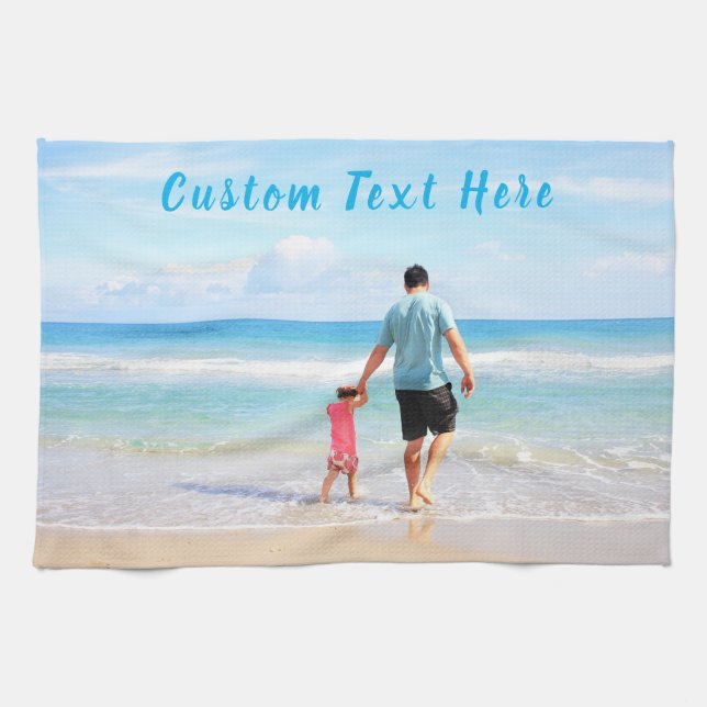 Personnalisez votre photo Serviette de cuisine ave (Horizontal)