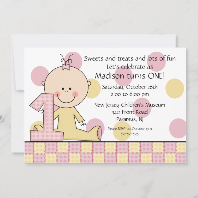 Personnalité de Stick Invitation de la fille 1er a (Devant)