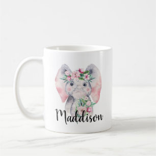 Personnalité Nom Cute Elephant Mug Maman Infirmi