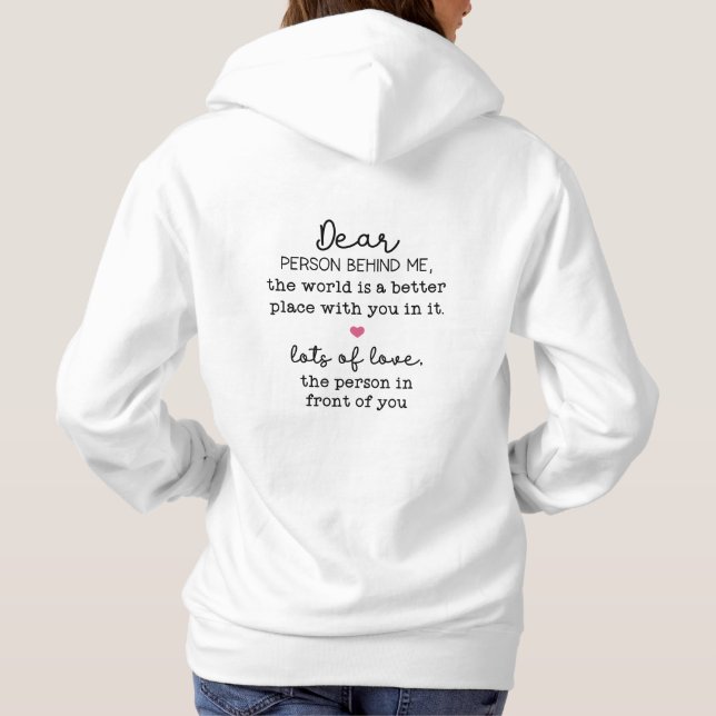 Personne derrière moi sweat - shirt à capuche (Dos)