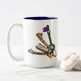Personne du matin China Mug - Café, Clés, Téléphon