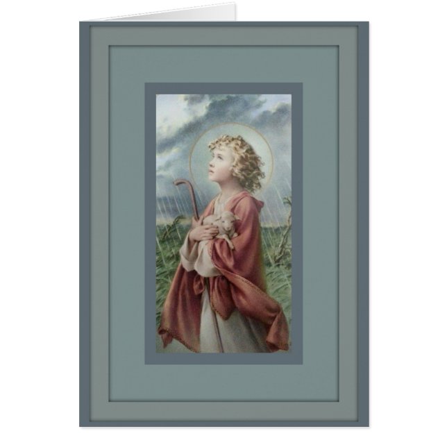 Personnel d'agneau d'enfant du Christ de berger (Devant)