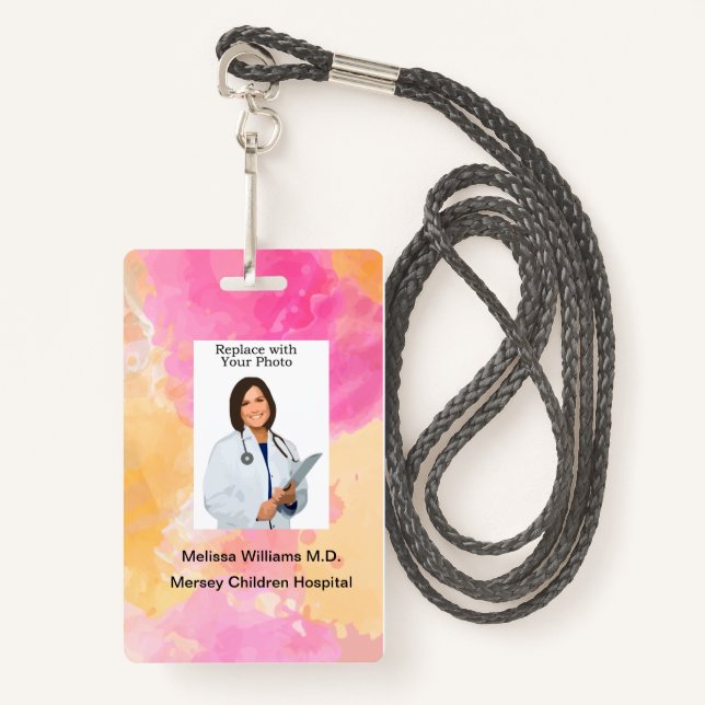 Personnel de l'hôpital pour enfants en vrac Badges (Devant avec lanière)