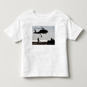 Personnel fast-rope out of an SH-60F Toddler T-shirt
