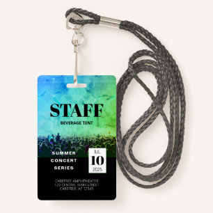 Personnel Personnalisé Tous Accès Badge De Concert