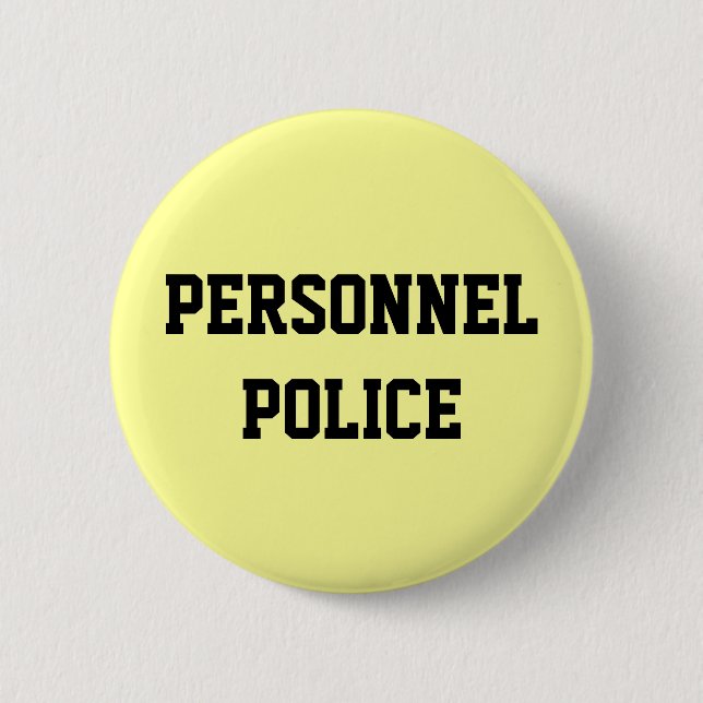 Personnel Police - Human Resources Department 2 Inch Round Button (Front)