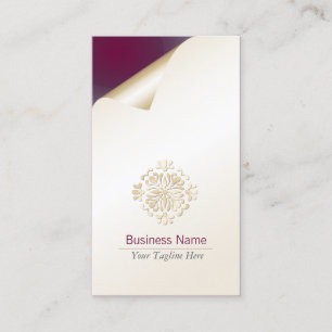 Personnelle Tutor Carte de visite Or Floral Flourd