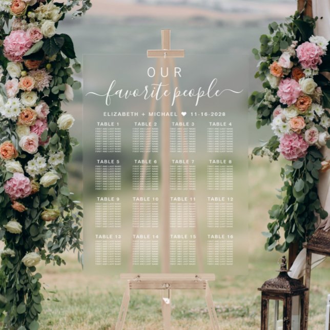 Personnes favorites 16 Mariage de table Siège clai (Créateur téléchargé)