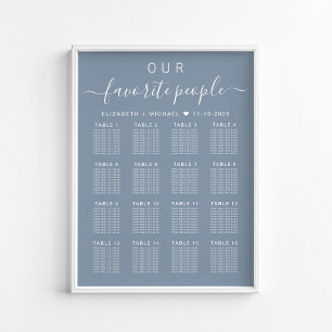 Personnes favorites 16 Tableau Mariage de table