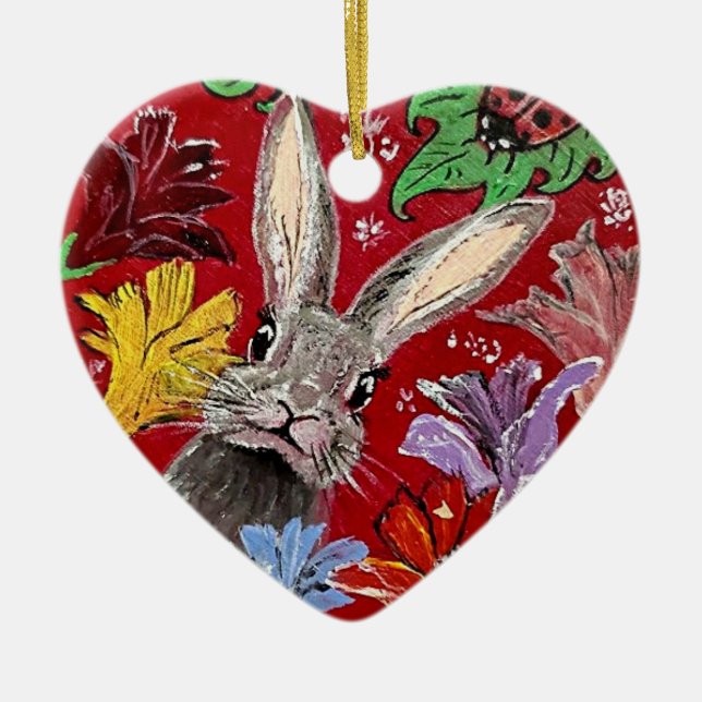 Perspective Ceramic Heart Ornament (Front)