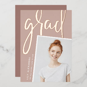Perspective Foil   Photo Graduation Announcement