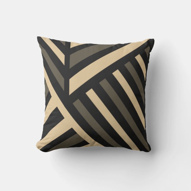 Perspective Modern Stripe Outdoor Pillow (Front)