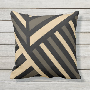 Perspective Modern Stripe Outdoor Pillow