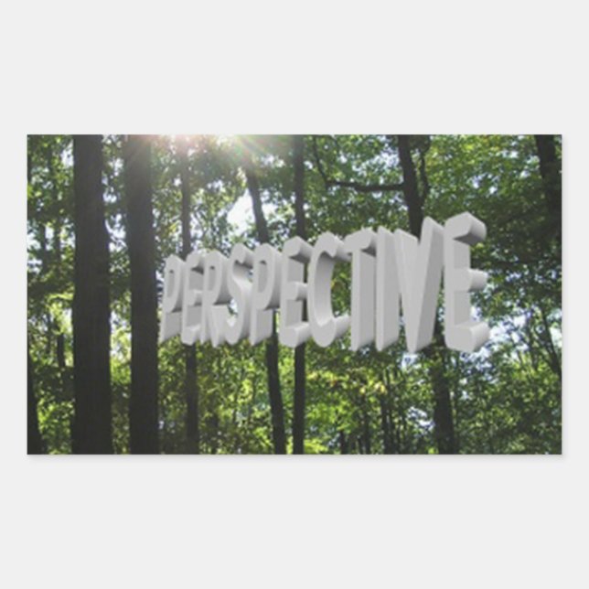 Perspective Motivational Sun Through Trees Sticker (Front)