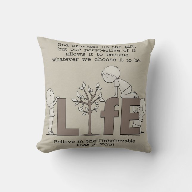 Perspective of Life Throw Pillow (Front)