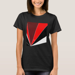Perspective retro design red white black T-Shirt