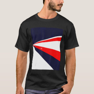 Perspective retro design red white blue T-Shirt