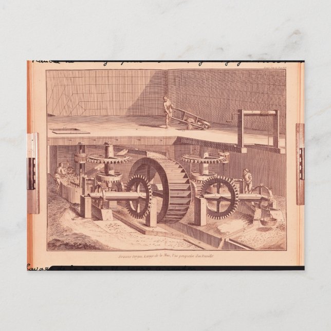 Perspective view of a 'Patouillet' Postcard (Front)