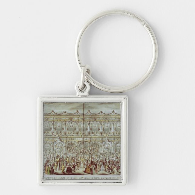 Perspective view of the ballroom constructed keychain (Front)