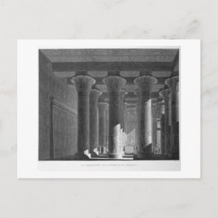 Perspective view of the portico interior, Esne (La Postcard
