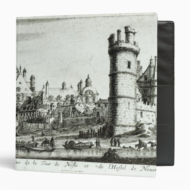 Perspective view of the Tour de Nesle Binder (Front/Inside)