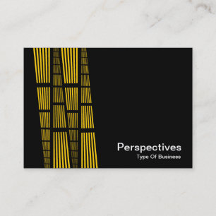Perspectives v2 - Amber and White on Black Business Card