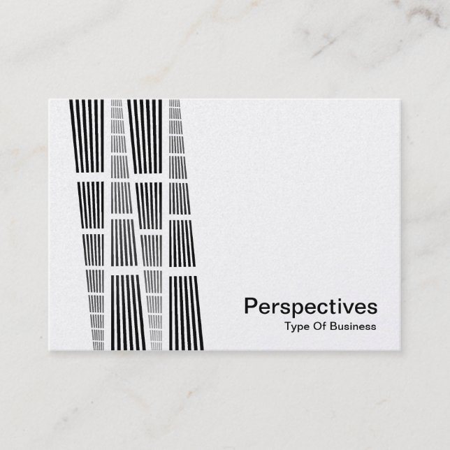 Perspectives v2 - Black and White (Platinum) Business Card (Front)