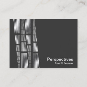 Perspectives v2 - White on Dark Grey Business Card