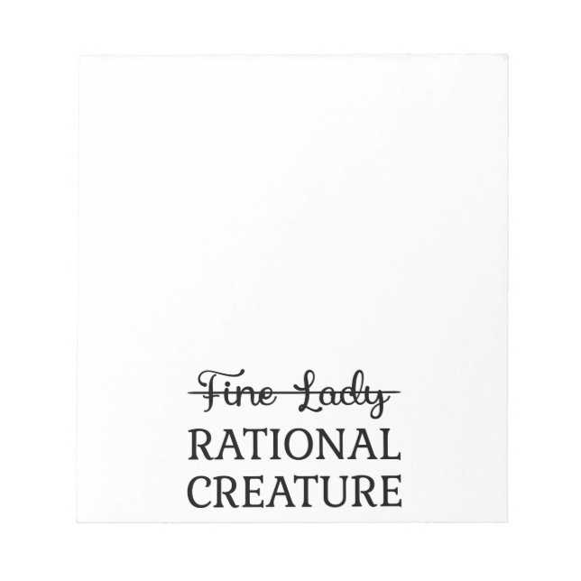 Persuasion Jane Austen - Rational Creature I Notepad (Front)