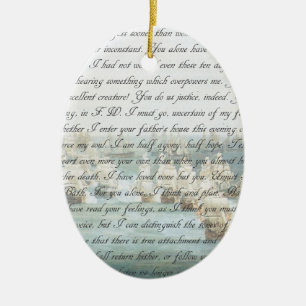 Persuasion Letter customisable Ceramic Ornament