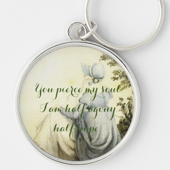 Persuasion line on Jane Austen portrait Compact Mi Keychain (Front)