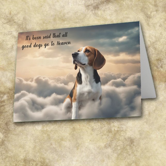Perte de Beagle Chien Heaven Carte de Sympathie (Créateur téléchargé)